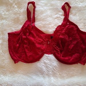 Torrid red lace bra